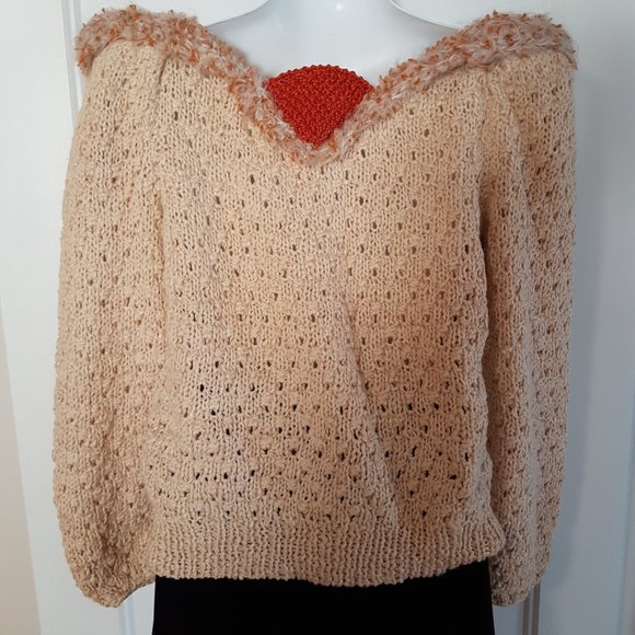 VIVIENNE POY Rare Vintage Hand-Knit Sweater sz S - Picture 2 of 11